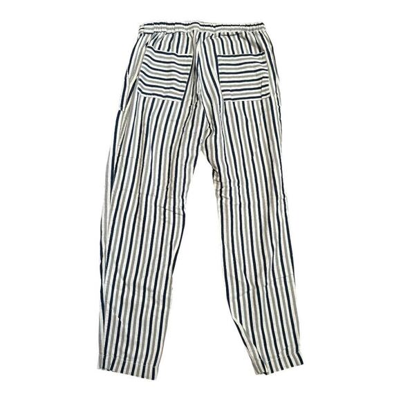 Mango Cream Navy Gray Stripe Lightweight Pants Women's Size XXS - Picture 2 of 6